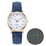 Reloj Mujer Fashion Watch For Women Leather Belt Watches Ladies Luxury Analog Quartz Luminous Wristwatch Clock Relogio Feminino - Lootquake
