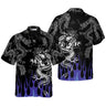 All Over Print Flame Dragon Pattern Hawaiian Shirts For Men Summer Short Sleeve Button Up Beach Shirts Blouse Mens Streetwear - Lootquake