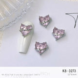 Light Luxury Charms Luxury Nails DIY Nail Charms Japanese Style Pink Jewel Nails Decor Manicure Ornaments Alloy