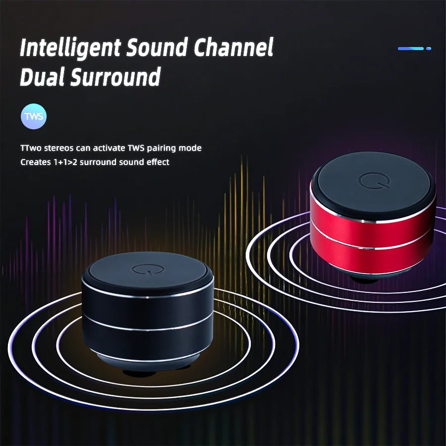 New Trend! TWS Bluetooth Bone Conduction Mini Speaker, Super Portable, Rich Bass Sound for Outdoor Exercise & Party
