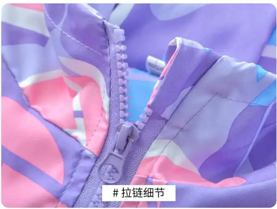 Girls Korean Polar Fleece Outdoor Jacket 4-12 Yrs Children's Autumn Winter Thickened Hooded Windbreaker Kids Girl's Fashion Coat - Lootquake