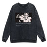 Anime Nana Osaki Round Neck Washed Pullover Casual 100% Cotton Men Women Hip Hop Harajuku Streetwear Vintage Sweatshirt - Lootquake