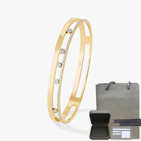 S925 sterling silver women's bracelet, classic MOVE/TWIN series, French diamond bracelet, holiday gift, high-quality jewelry - Lootquake