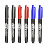 6PCs/Set Permanent Marker Pen Fine Point Waterproof Markers Thin Nib Crude Nib Black Blue Red Ink 1.5mm Fine Color Marker Pens
