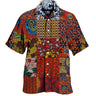 Colourful Bohemia African Graphic Shirts For Men Clothing Fashion Mens Short Sleeve Casual Y2k Lapel Blouse Summer Beach Tops - Lootquake