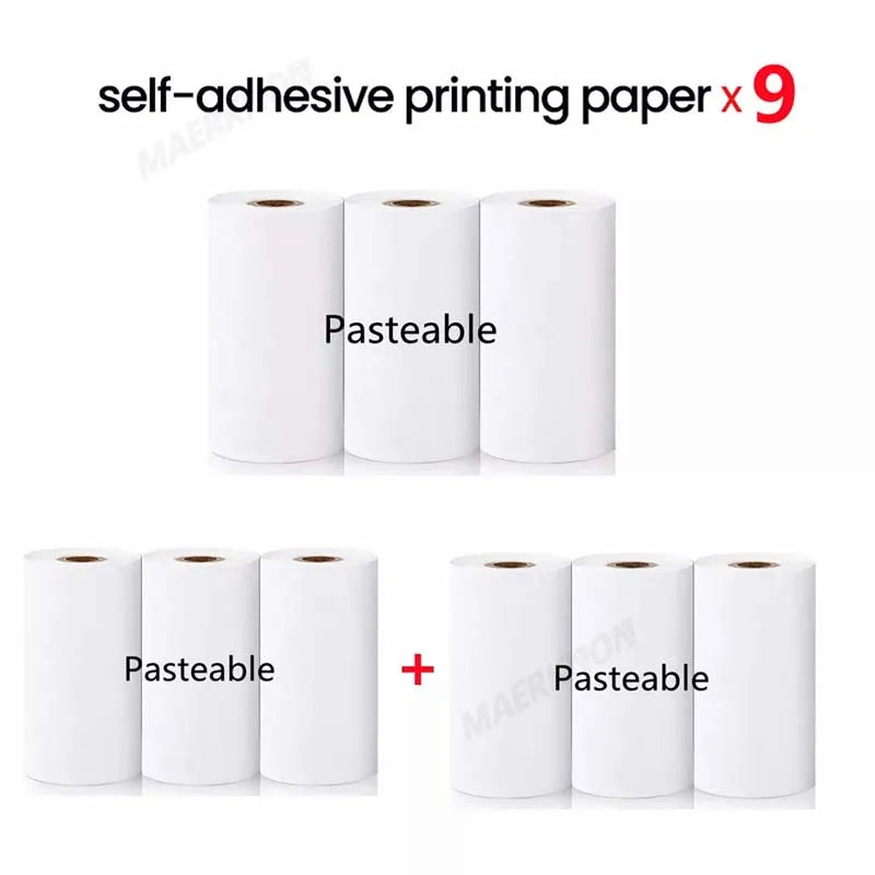 57x30mm Thermal Printing Paper Color White Semi-Transparent Thermal Printing Roll Paper For Kid Instant Print Camera Label Paper
