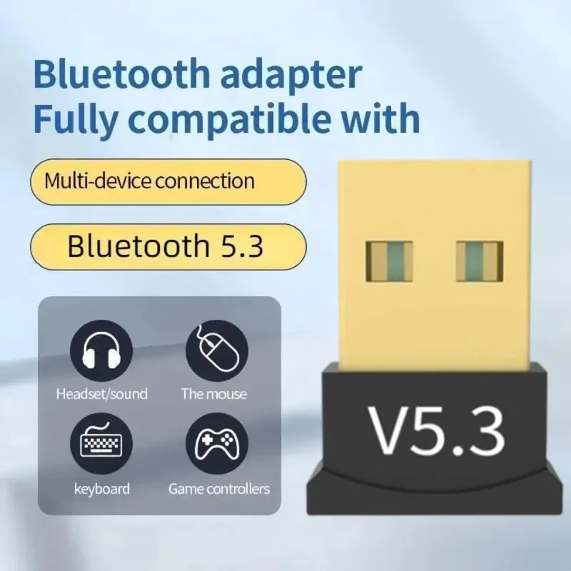 Adaptateur Bluetooth USB Adaptateur Bluetooth sans fil 5.3/5.1/5.0 pour PC portable haut-parleur sans fil récepteur audio émetteur USB