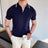 Men's Polo Shirt Elbow-Sleeved T-shirt Fashion Polo Collar Slim-Fit Men Clothing Woolen Sports Polo Tee Shirt Man Golf Shirt EUR - Lootquake