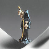Statue de la Sainte Mort debout, figurine décorative de la Mort, Faucheuse tenant un crâne, statue d'autel pour Halloween