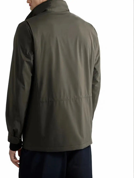 Men's new jacket spring and autumn design solid color zipper large pocket stand collar men's casual windbreaker jacket - Lootquake