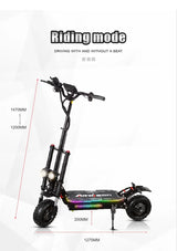 2024 5600W 60v38ah 11-inch off-road vacuum tire electric scooter with maximum speed of 85km/h and cruising range of 90km
