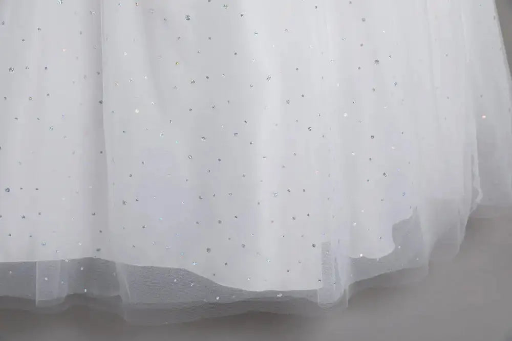 New Christmas Party Princess long dress children's dress children's gauze lace birthday party dinner ball big butterfly dress