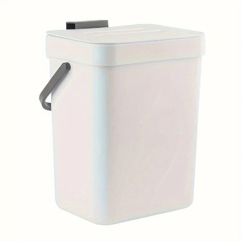 Cubo de basura silencioso y compacto de 3/5 l, ecológico, sellado, para cocina y oficina, no necesita electricidad.