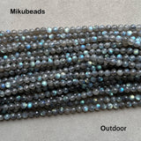 Natural AA+ Labradorite 6mm Faceted Shinny Round Loose Beads For Jewelry Making DIY Bracelets Necklace Strand Wholesale - Lootquake
