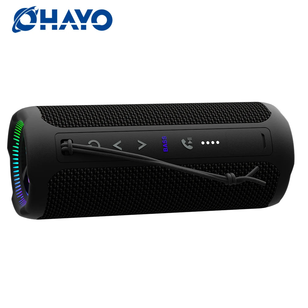 Altavoz Bluetooth portátil impermeable Ohayo de 35 W con potente sonido de 360 grados y graves potentes, TWS, IPX7 resistente al agua.