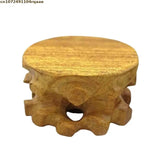 Expositor de estatuas de figuritas sencillas, bases de madera maciza en miniatura, juegos de café y té, pedestal, jarrón, maceta, mesa de clasificación de bonsáis