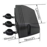 3 In 1 Tent Type 12-24V Cigarette Lighter Power Sockets Combination Automotive Accessory Outlet for Car Rv Truck Marine Boat - Lootquake