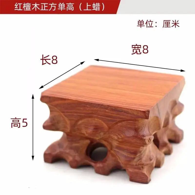 Expositor de estatuas de figuritas sencillas, bases de madera maciza en miniatura, juegos de café y té, pedestal, jarrón, maceta, mesa de clasificación de bonsáis