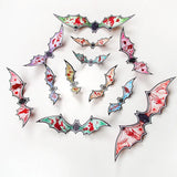 Halloween 3D Luminous Bats Decoration Plastic Bat Wall Stickers for Home Window Decor Yard Sign Outdoor Lawn Spooky Party