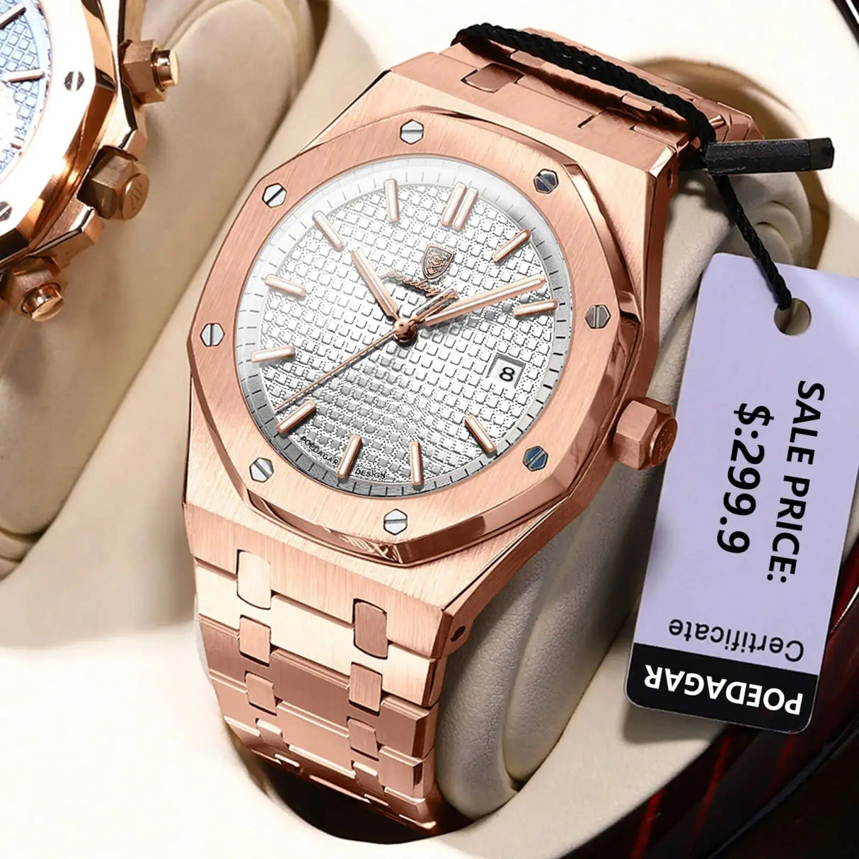 POEDAGAR Classic Men's Watches Fine Steel Original Quartz Watch for Man Luminous Date Waterproof Wristwatch Trend Fashion New - Lootquake