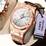 POEDAGAR Classic Men's Watches Fine Steel Original Quartz Watch for Man Luminous Date Waterproof Wristwatch Trend Fashion New - Lootquake