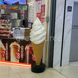 Escultura de 150 cm con forma de cono de helado suave, modelo alto, caja de lámpara grande para exhibición, atrae la atención, simulación, muestra, tienda de dulces.