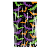 Halloween Pumpkin Ghost Bat Curtain 2M Haunted House Decoration Party Decor Background Eye-Catching For Party Backdrop Photo