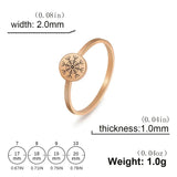 Skyrim Viking Compass Helm of Awe Ring Stainless Steel Gold Color Women Rings Aegishjalmur Nordic Amulet Jewelry Gift for Lover - Lootquake
