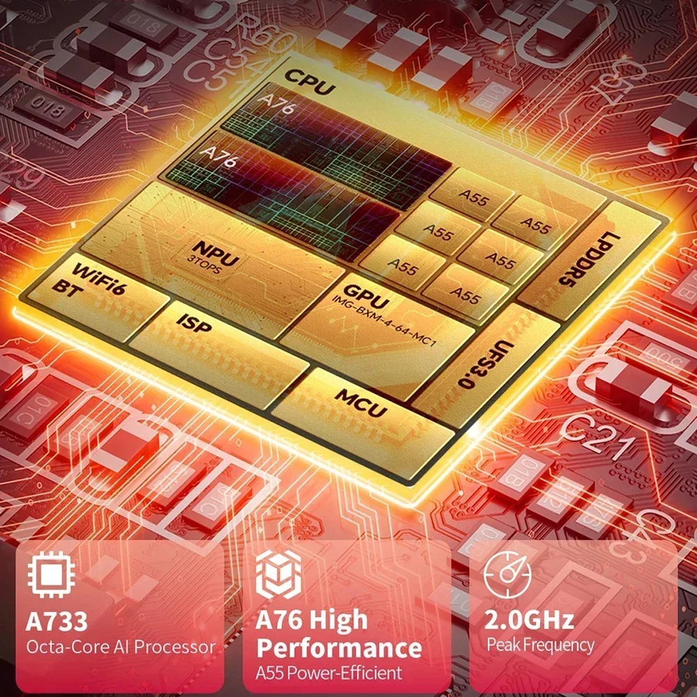 Nouvelle tablette Teclast T60 AI Allwinner A733 Octa-Core 12 pouces 2K HD TDDI écran 6 Go RAM 128 Go ROM Android 15 WiFi6 8000 mAh 13MP + 5MP