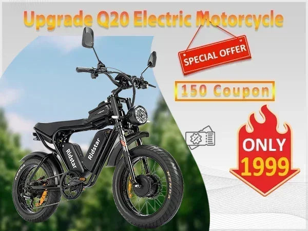 Electric bike 2000W Powerful Dual Motor 52V 40Ah Dual Battery Q20 Pro Ebike Motorcycle Mountain 20x4.0 Fat Tire Electric Bicycle