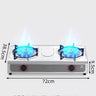 Estufa de gas de escritorio de doble placa de cocción para el hogar, cocina de fuego intenso con doble orificio y gas licuado natural.