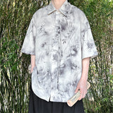 M-5XL Plus Size Men Chinese Traditional Short Sleeve Tang Kung Fu Uniform Men's Summer Streetwear Bamboo Printed Shirt for Mens - Lootquake