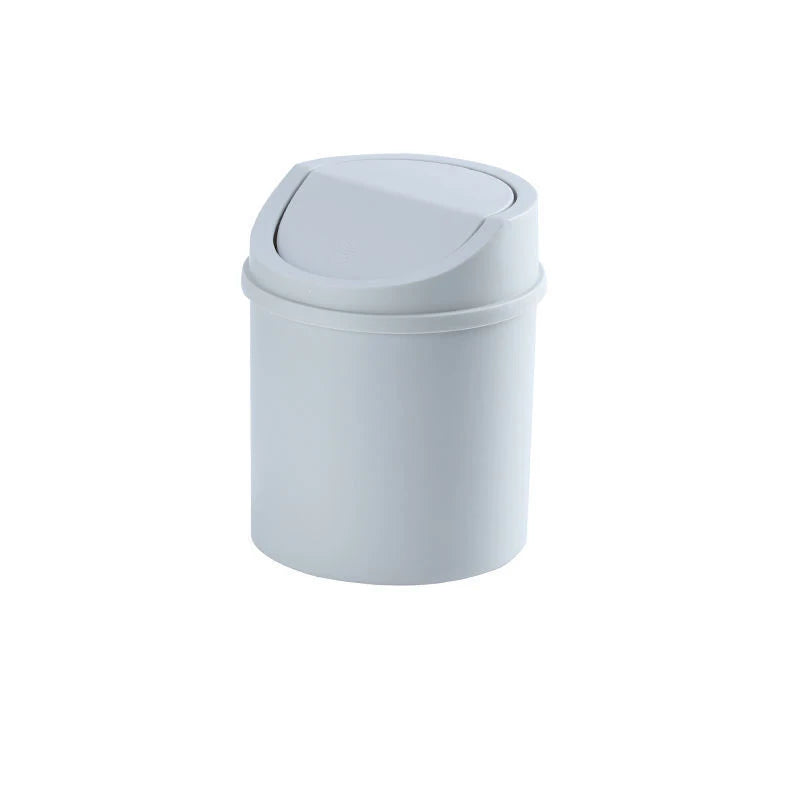 Mini Desktop Bin Small Trash Can Tube With Cover Bedroom Trash Can Garbage Can Clean Workspace Storage Box Home Desk