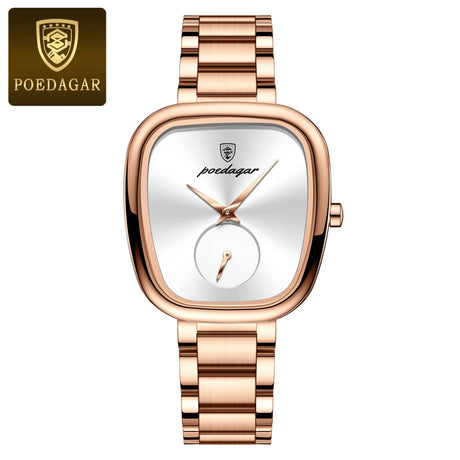 POEDAGAR Luxury Watch for Woman Waterproof Stainless Steel Quartz Ladies Watch High Quality Women's Watches Elegant Female Clock - Lootquake