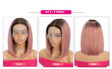 180% Density Honey Blonde Bob Wig | Straight T-Part Lace Front Brazilian Human Hair