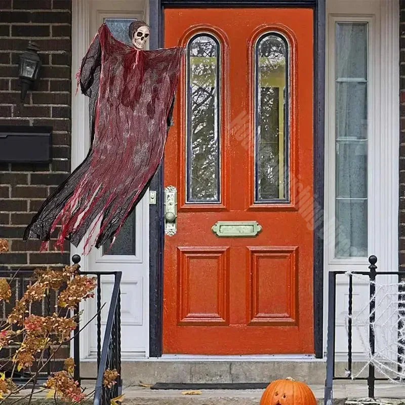 10/8/4/2/1PC Halloween Garden Decor Scary Hanging Ghost Skeleton Skull Grim Reaper Outdoor Haunted House Spooky Party Supplies