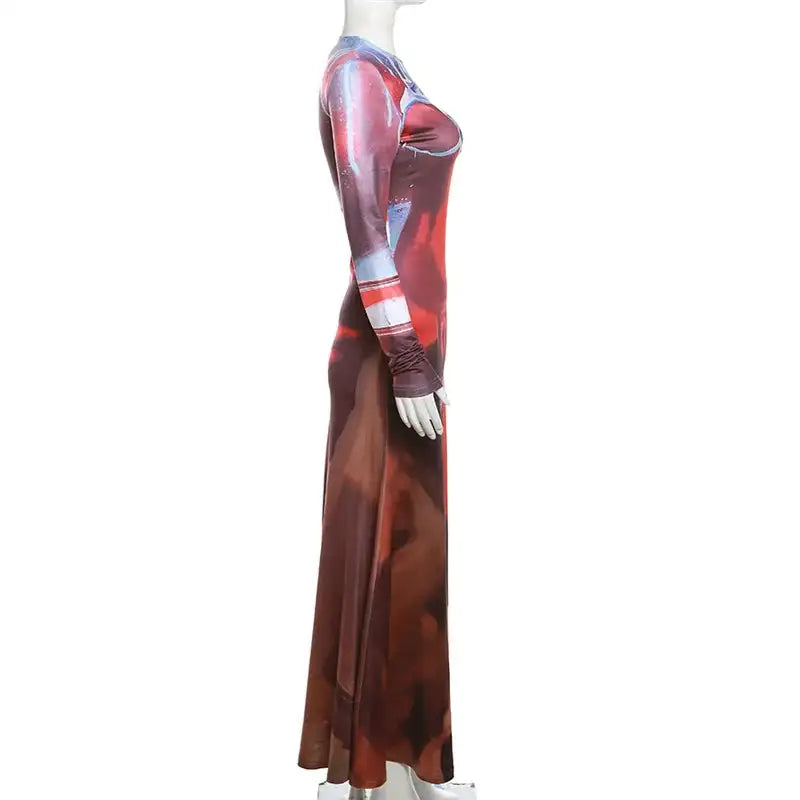 Spring Autumn Women Long Sleeve Party Club Streetwear Bodycon Fall Long Dress Wholesale Items For Business - Lootquake