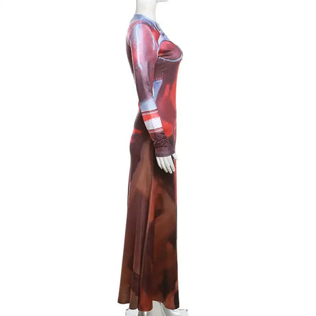 Spring Autumn Women Long Sleeve Party Club Streetwear Bodycon Fall Long Dress Wholesale Items For Business - Lootquake