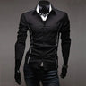 Mens Casual Shirts 2024 Single Breasted Mens Slim Fit Dress Long Sleeve Shirts Soild Male Social Shirts Designer Chemise Homme