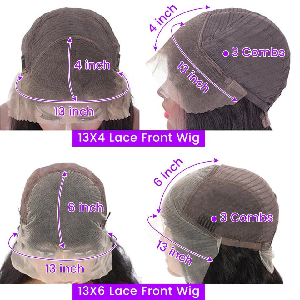 13x4 HD Lace Front Water Wave Wig | Long | 360 Lace Frontal | Brazilian Virgin Hair
