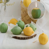 Vela de limón decorativa con fragancia INS, regalo de cumpleaños, regalo de cumpleaños, vela de imitación de fruta, velas perfumadas