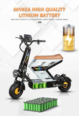 m10 8000W 60V 65AH large electric scooter max speed 90-120km/H 13inch off-road tyres lcd display removable large seat  escooter