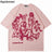 2024 Harajuku Cartoon Girl Cat Japanese Kanji Graphic T Shirt Streetwear Oversized Men T-Shirt Hip Hop Women Short Sleeve Tops - Lootquake
