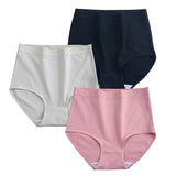 3Pcs/Set Cotton Panties Women Seamless Underwear High Rise Panties Comfort Solid Color Female Underpants Sexy Lingerie M-XXXL