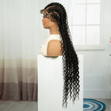34" Cornrow & Twist Braids Wig | Full Lace Front | Baby Hair