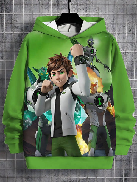 Ben 10 3D Print All Seasons Children Casual Sweatshirt Cool Pullover Tops Unisex Clothes Boy Girl Hoodies - Lootquake