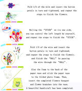 Kids DIY Craft Kit 3D Embossing Kit Photo Frame DIY Making Button Bouquet Boy Girls Interactive Handmade Educational Toy Gift