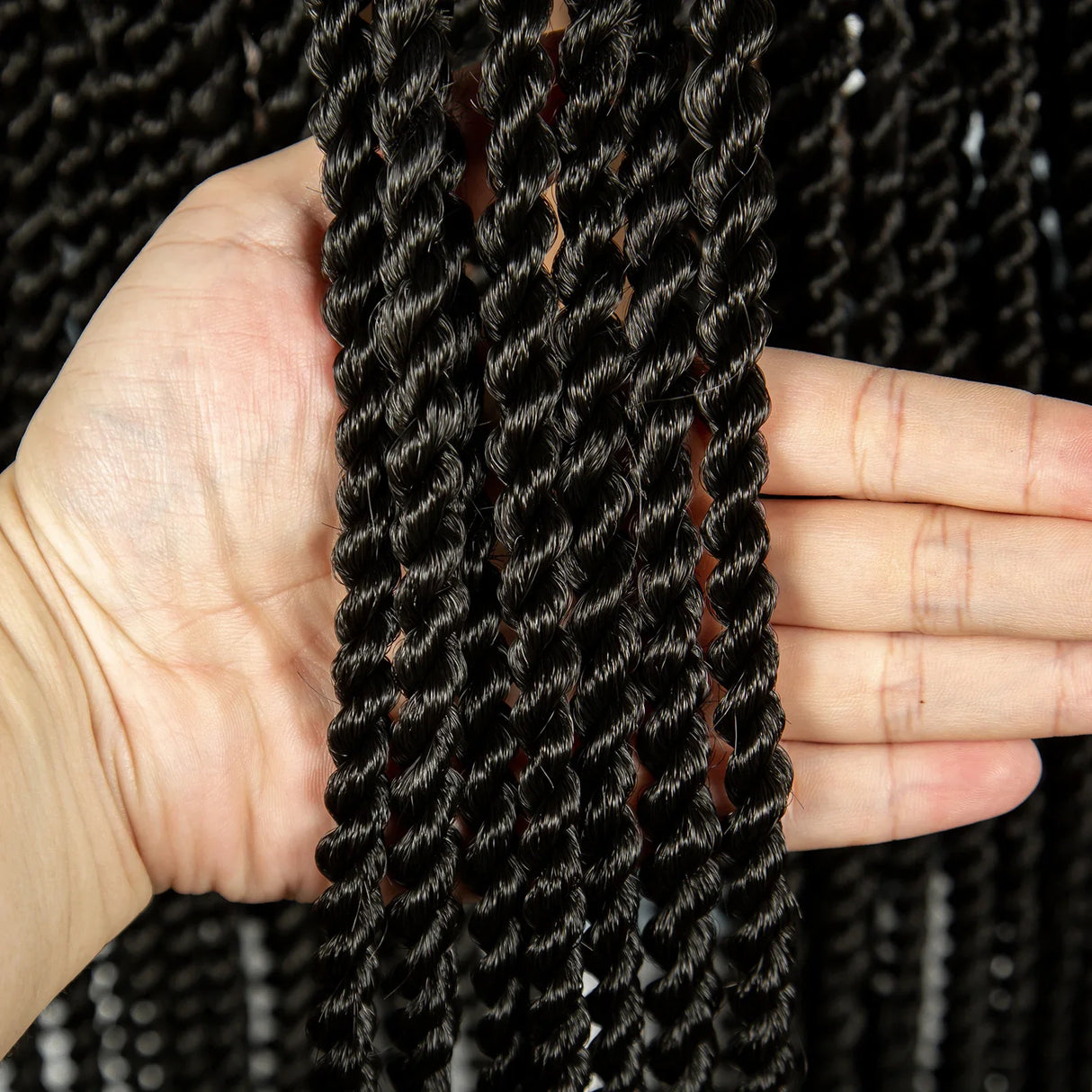 34" Knotless Box Twist 360° HD Full Lace Wig | Baby Hair | Twisted Braids | Black Women