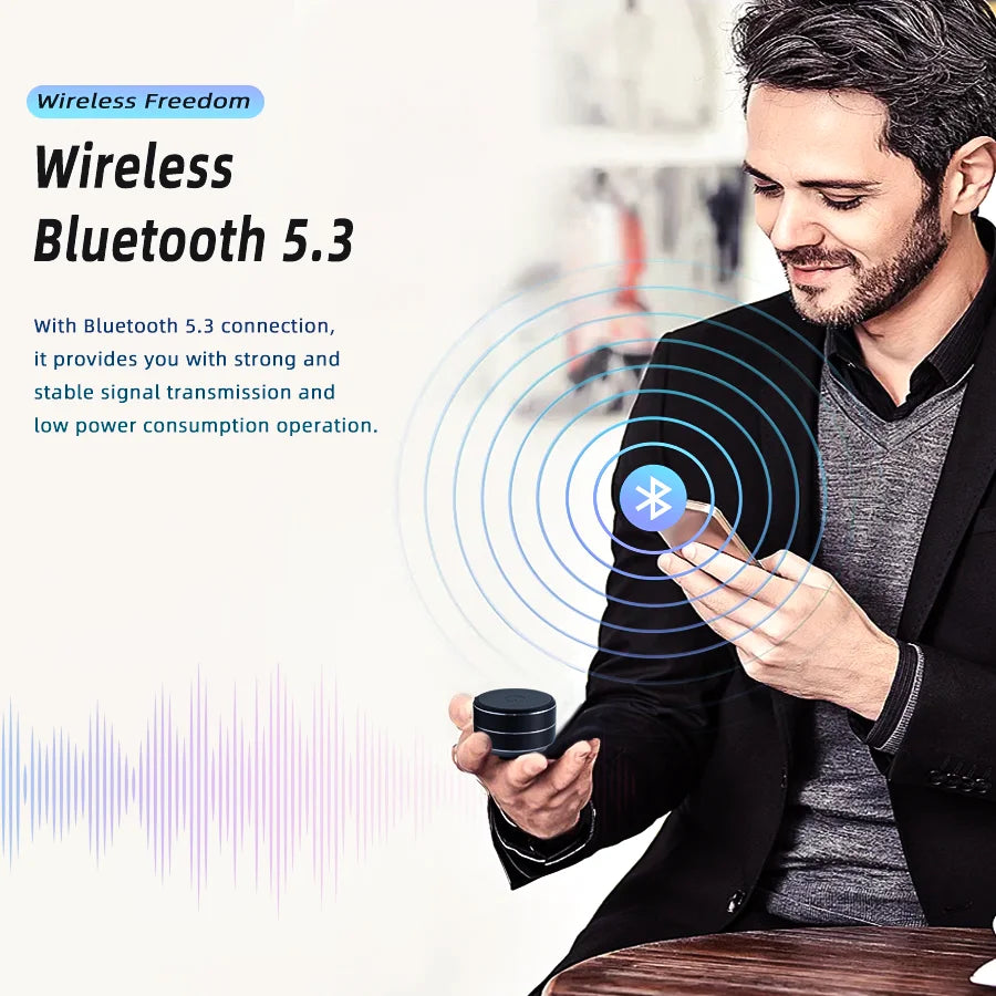 New Trend! TWS Bluetooth Bone Conduction Mini Speaker, Super Portable, Rich Bass Sound for Outdoor Exercise & Party
