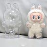 LABUBU Étui transparent pour siège Labubu Étui en plastique Sac à dos Charms